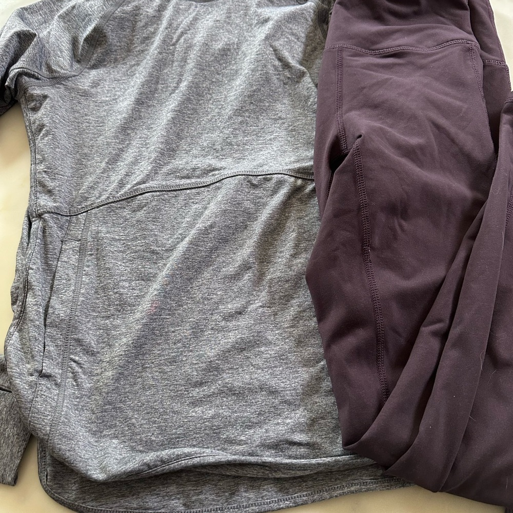 GAIAM Gray and Purple Leggings
